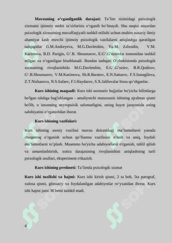 Psixologik xizmatning normativ ishchi hujjatlari 4