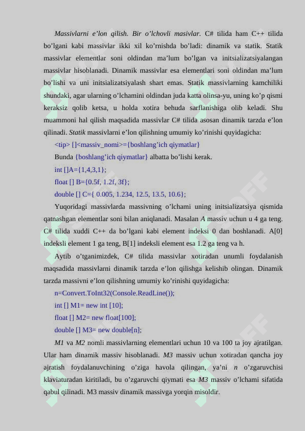 “C# dasturlash tilining Math sinfi va uning metodlari” 7