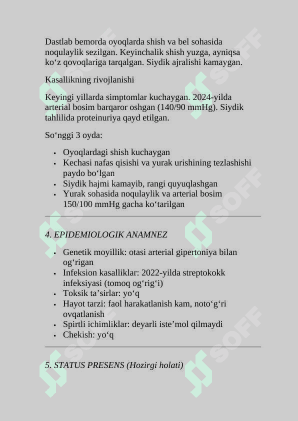Nefrotik sindrom kasallik tarixi 4