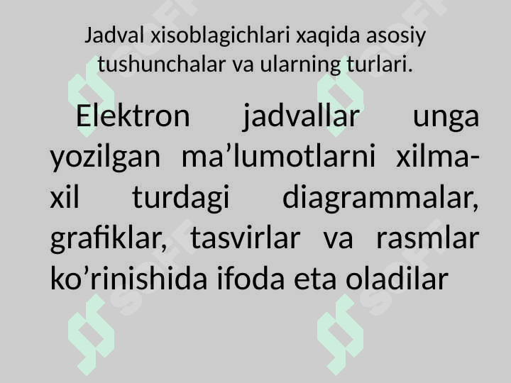 Jadval xisoblagichlari va ularning imkoniyatlari 3