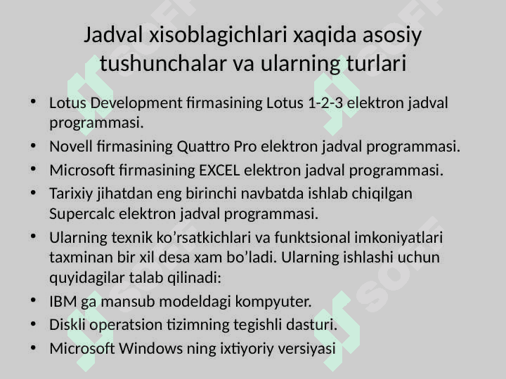 Jadval xisoblagichlari va ularning imkoniyatlari 4