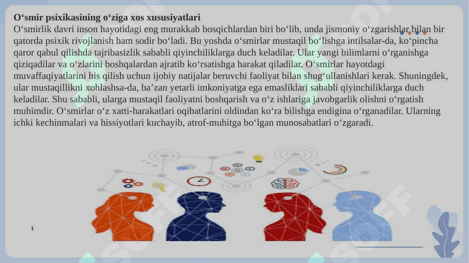 O'SMIRLIK DAVRI SLAYD MUSTAQIL ISH 8
