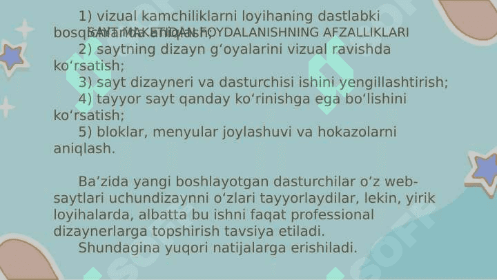 AMALIY FAOLIYAT. SAHIFA DIZAYNINI YARATISH 3