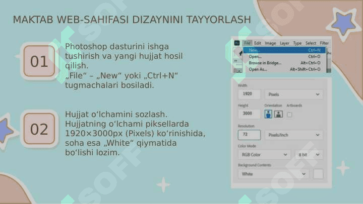 AMALIY FAOLIYAT. SAHIFA DIZAYNINI YARATISH 4
