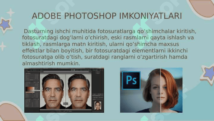 ADOBE PHOTOSHOP DASTURI INTERFEYSI VA USKUNALAR PANELI 3