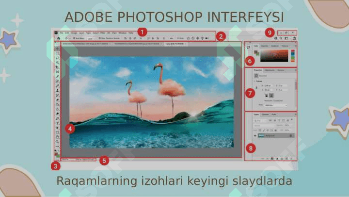 ADOBE PHOTOSHOP DASTURI INTERFEYSI VA USKUNALAR PANELI 4