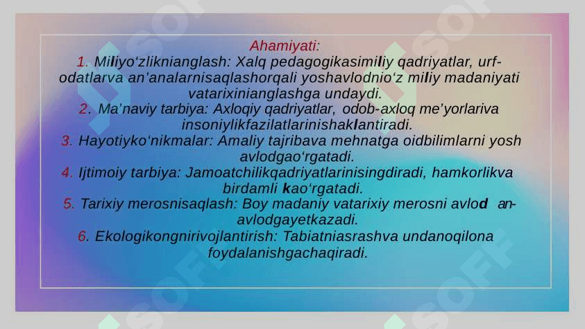 Xalq pedagogikasida milliy urf odatlar an'analar udumlar 4