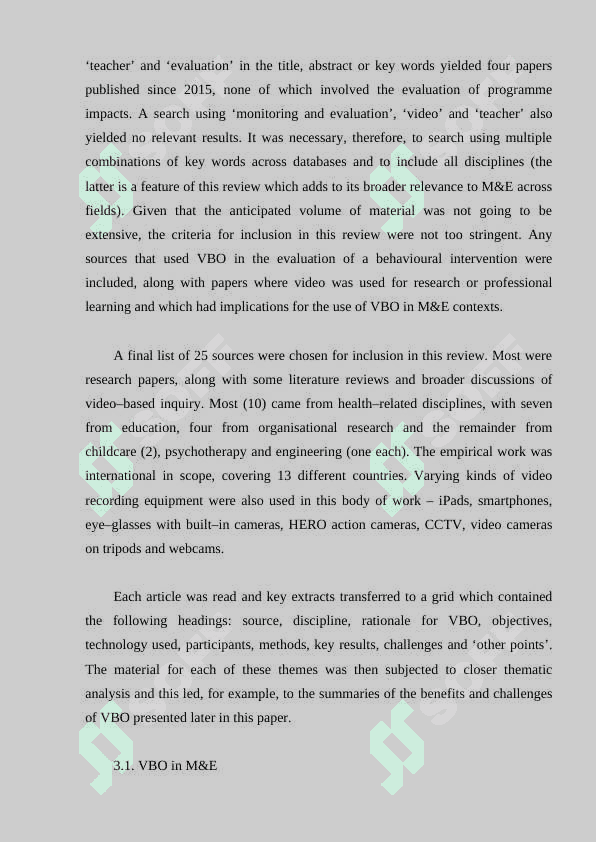 Observation based on video recording 8