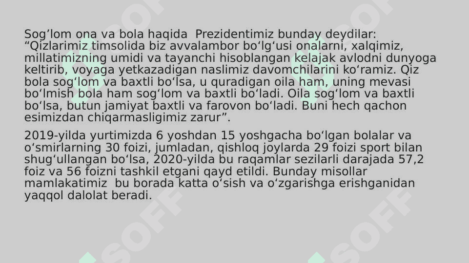 Onalar salomatligi – kelajak poydevori 2