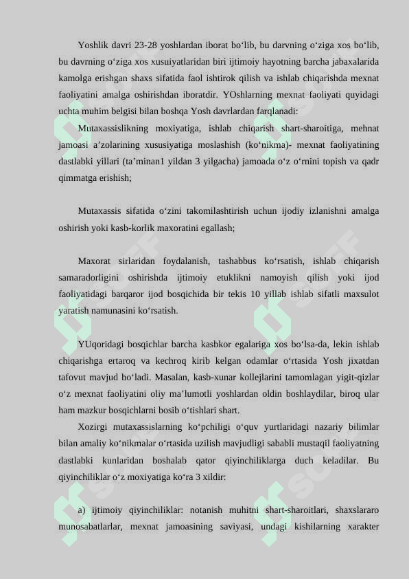 O'rta yetuklik davrining o'ziga xos xususiyatlari 2