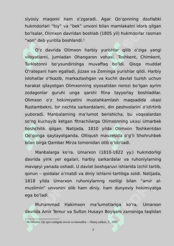 Qo`qon xonligi 7