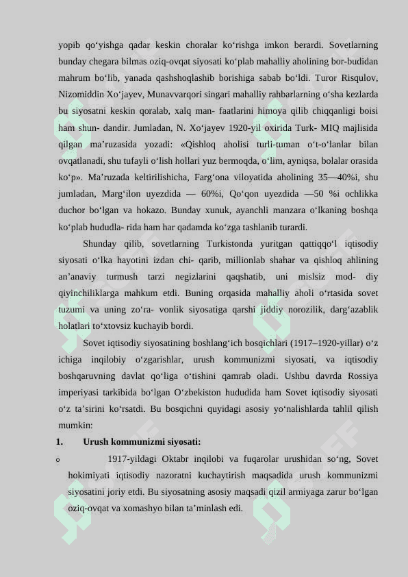 YANGI IQTISODIY SIYOSAT VA UNING OQIBATLARI 5