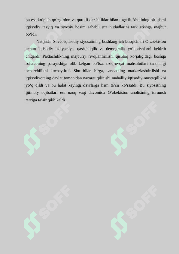 YANGI IQTISODIY SIYOSAT VA UNING OQIBATLARI 8
