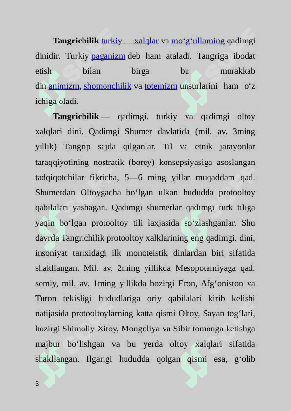 TANGRICHILIK DINI 3