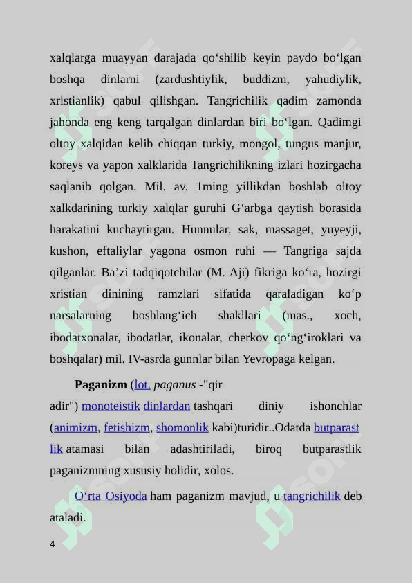 TANGRICHILIK DINI 4