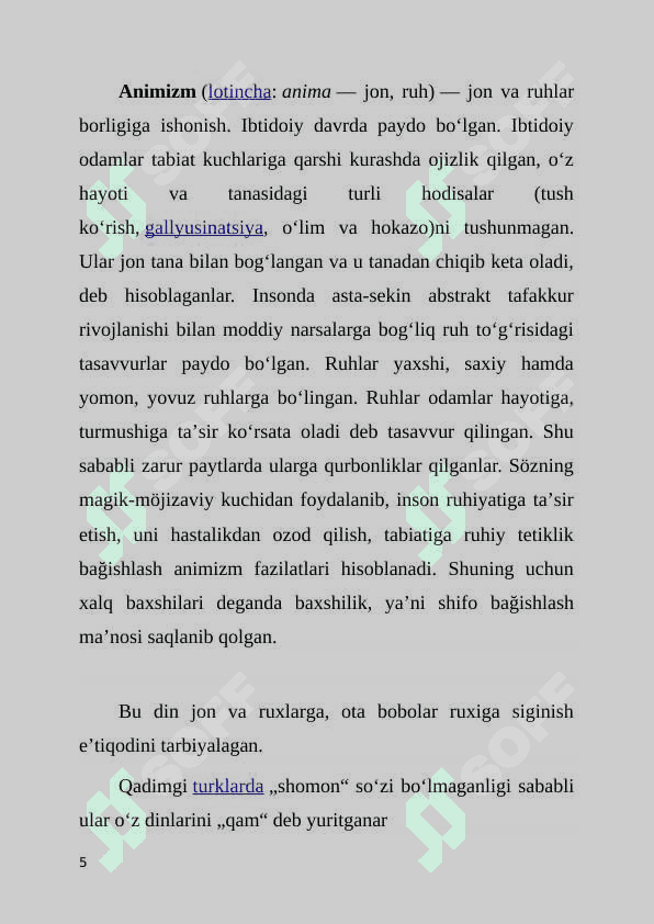TANGRICHILIK DINI 5