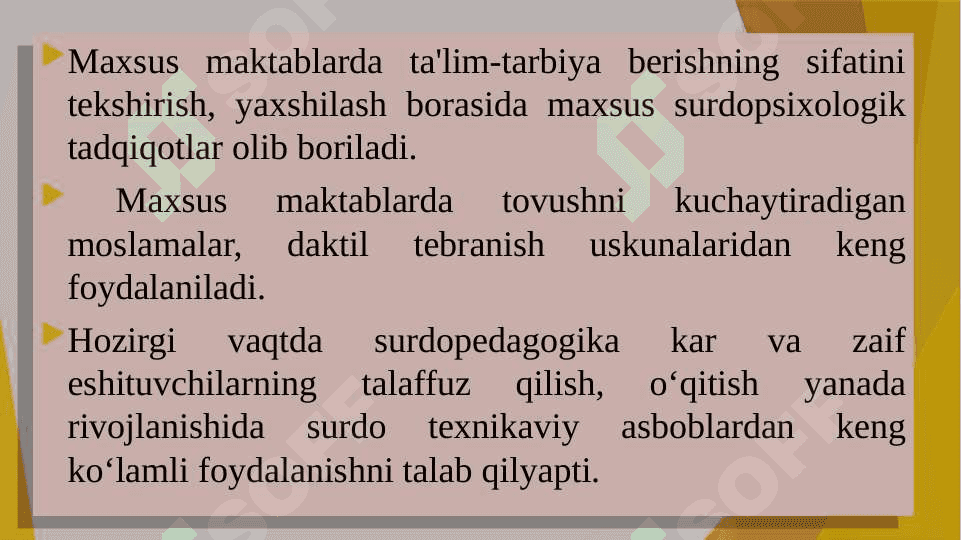 Surdopedagogikaning predmeti va metodlari. 6