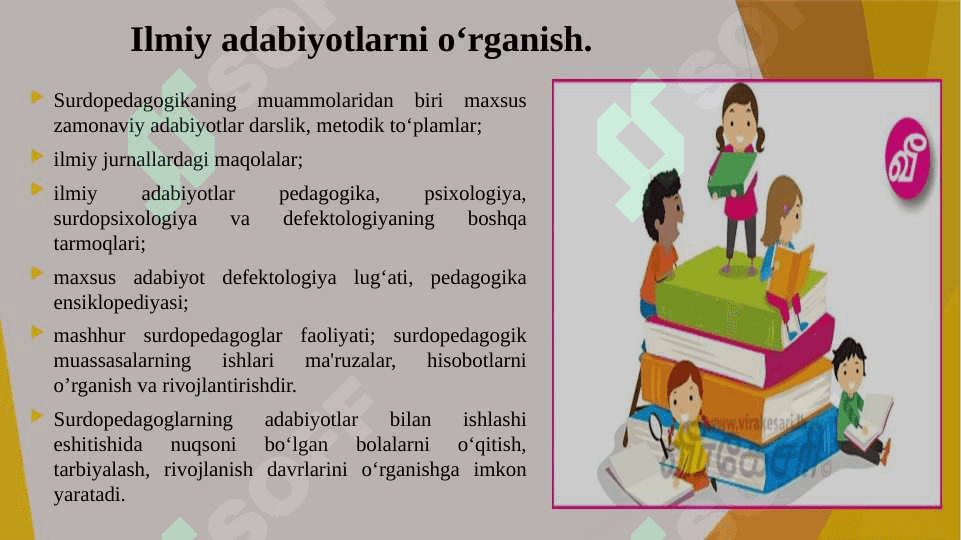 Surdopedagogikaning predmeti va metodlari. 8