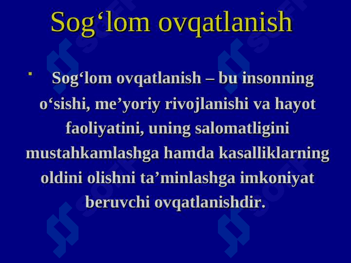 Sogʻlom turmush tarzi 8