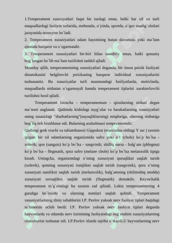 TEMPERAMENT 4