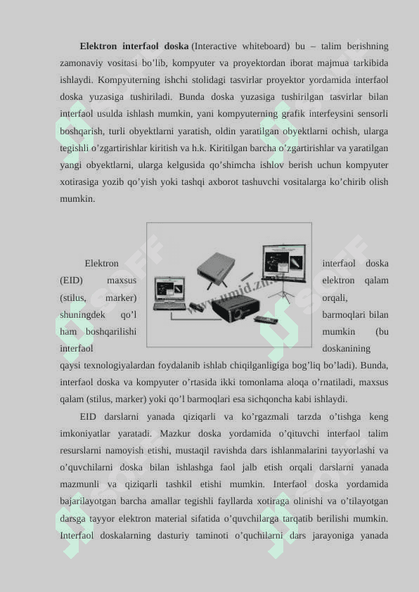 Proyektorlar va elektron doskalar. 2