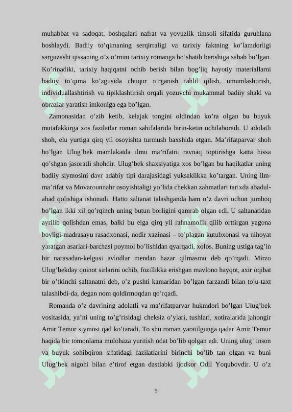 Tarixiy romanlarda saroy muhiti tasviri 5