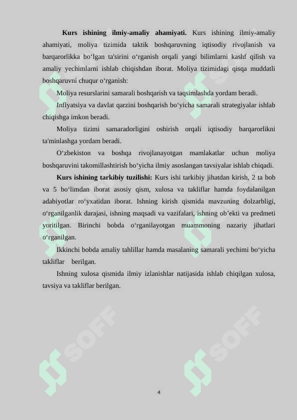 MOLIYA TIZIMIDA BOSHQARUVNING UMUMIY ASOSLARI 4