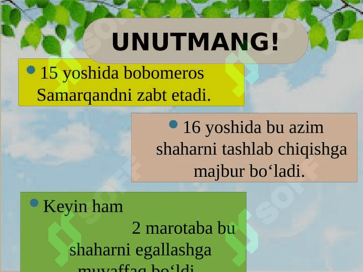Zahiriddin Muhammad Bobur hayoti va ijodi 6