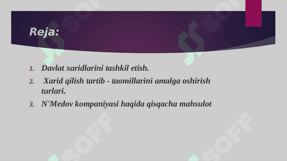 Davlat xaridlarini tashkil etishning huquqiy asoslari 2