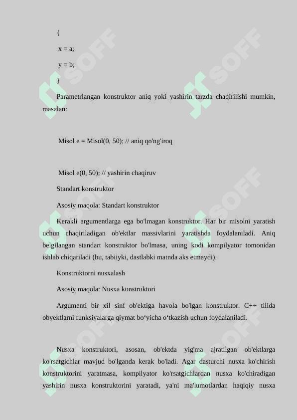 KONSTRUKTORLAR VA ULARNI TASHKIL ETISH USULLARI 8