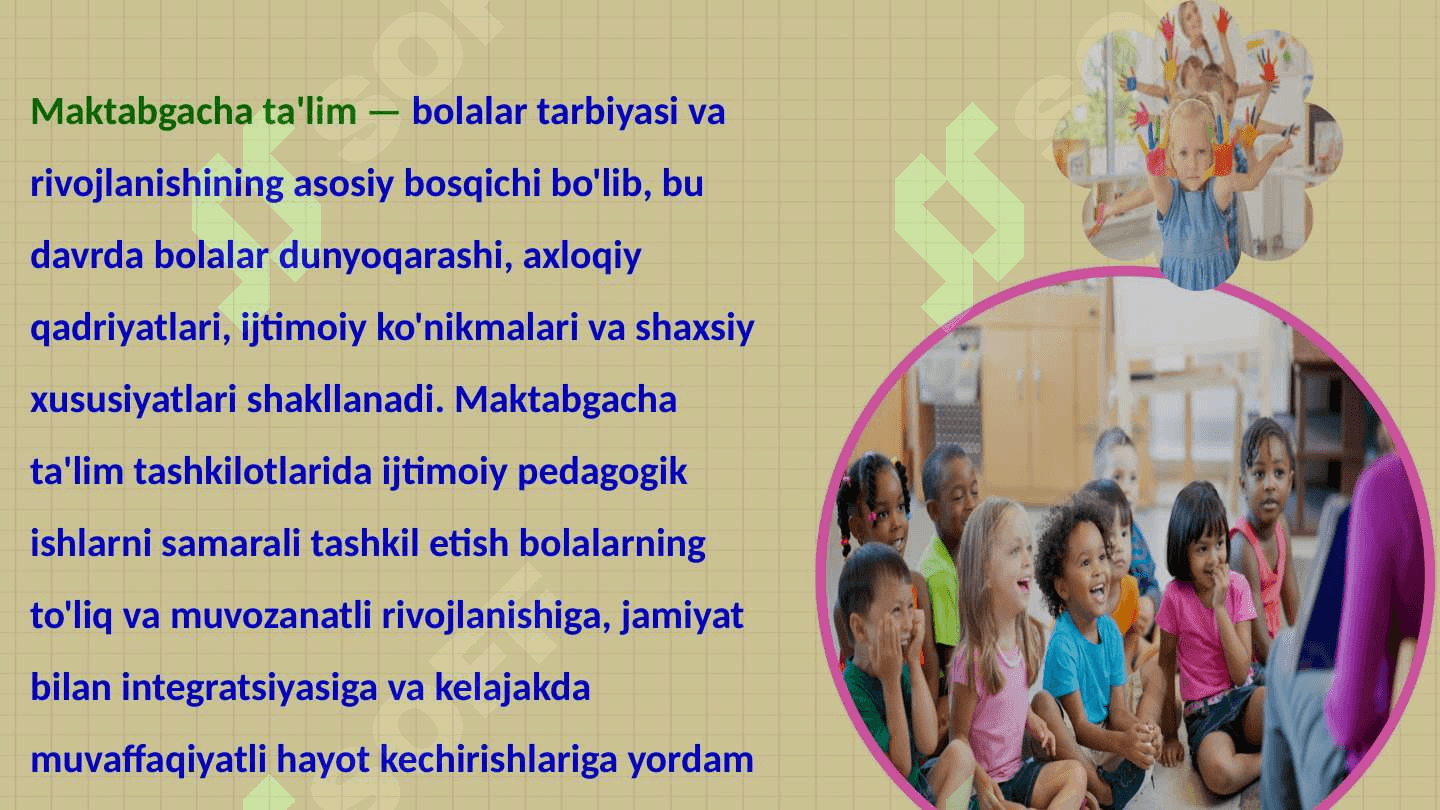 Maktabgacha ta'lim tashkilotlarida ijtimoiy pedagogika ishlarini tashkil etish 2