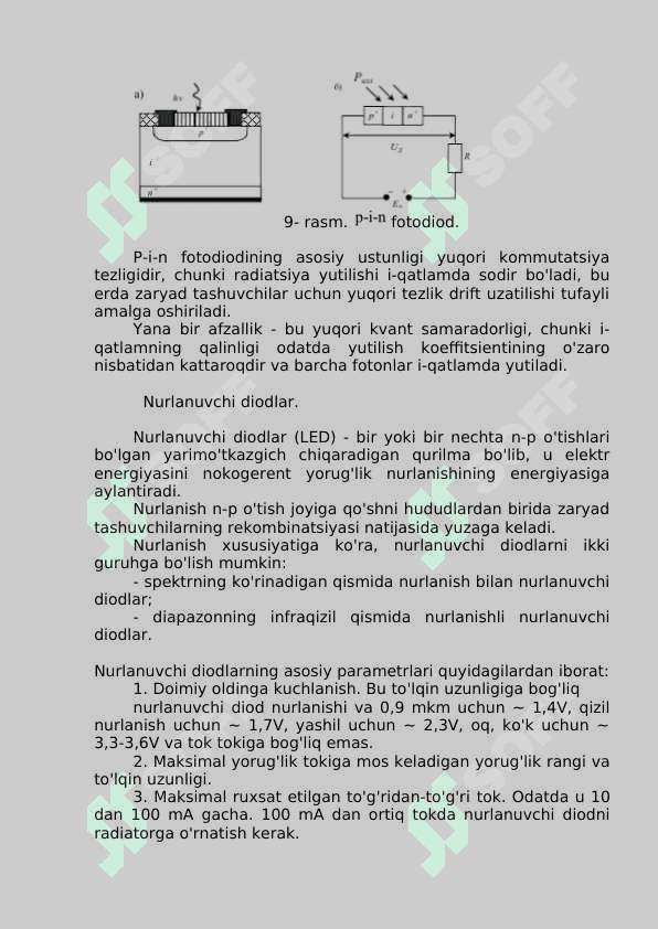 Optoelektronika. Fotodiodlar va nurlanuvchi diodlar 4