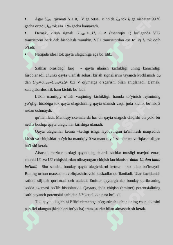 Emitterlari bog‘langan mantiq 3