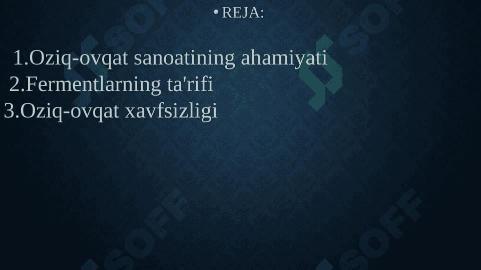 Oziq-ovqat sanoatida fermentlardan foydalanish 2