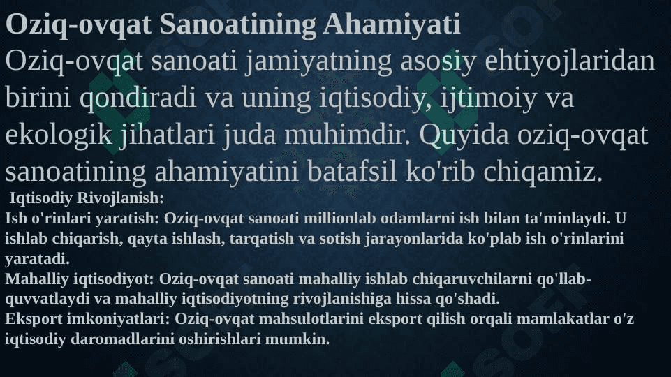 Oziq-ovqat sanoatida fermentlardan foydalanish 3