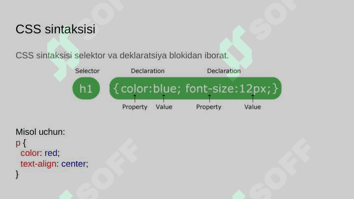 CSS sintaksisi va texnologiyalari 5