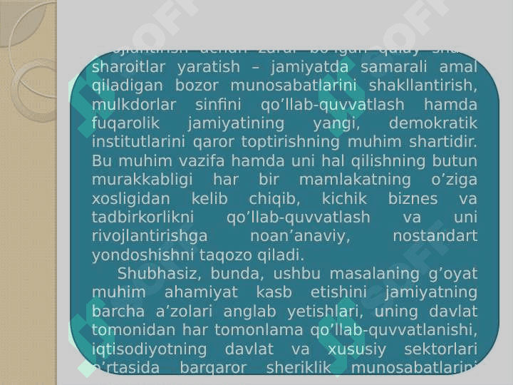 mavzu : kichik biznes va xususiy tadbirkorlik 6