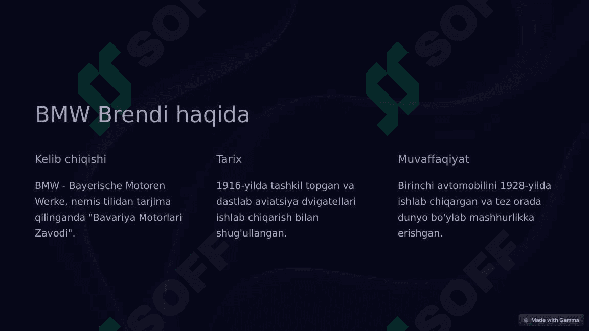 BMW haqida 2