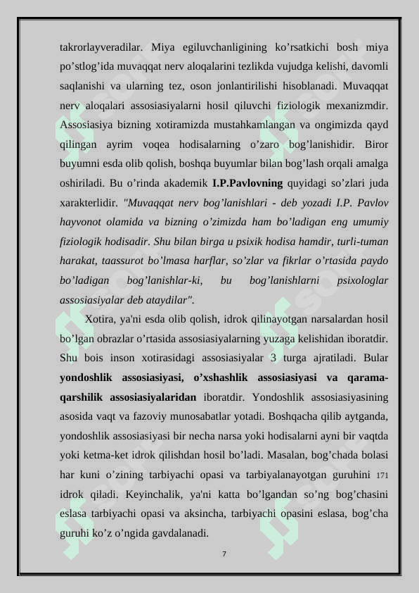 Xotira samaradorligiga ta’sir etuvchi omillar 7