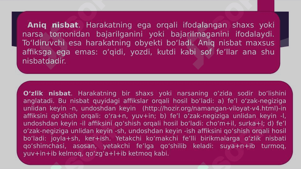 Fe'lning gramatik kategoriyalar 3