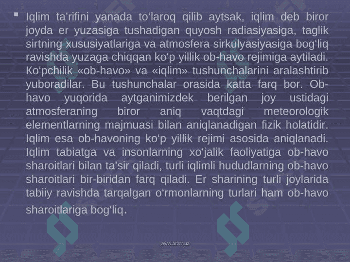 Iqlim o’zgarishlari 7