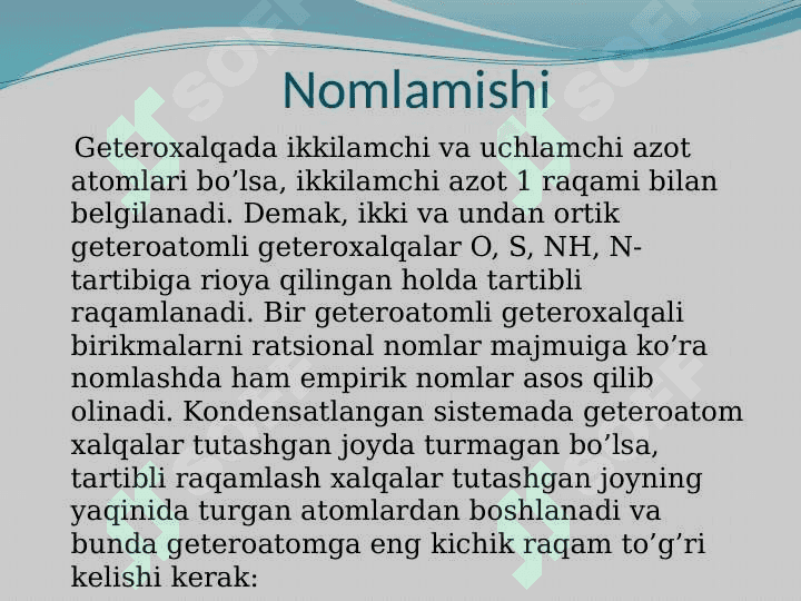 Geterosiklik birikmalar 5