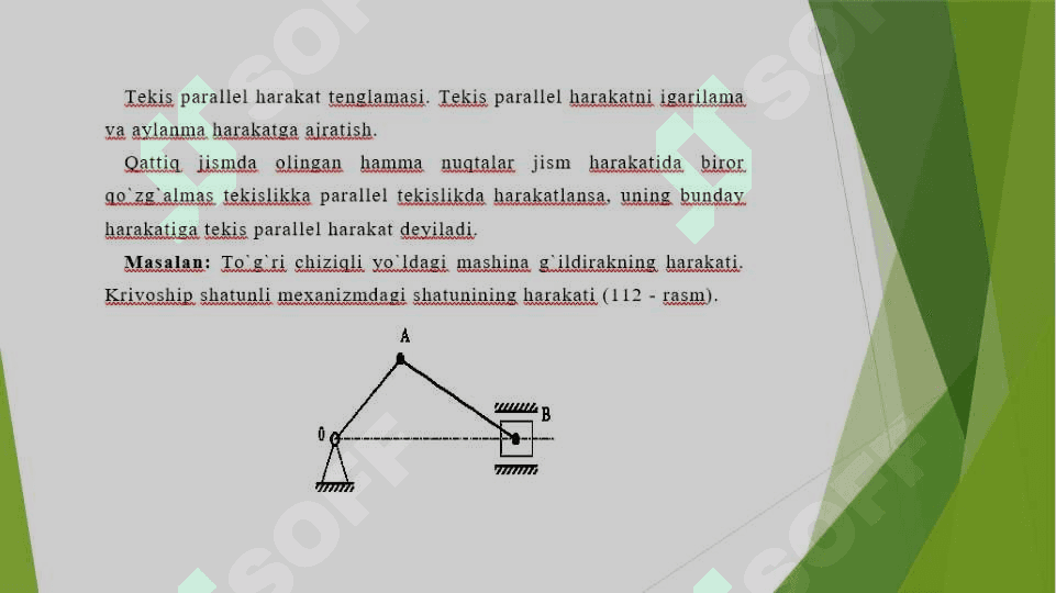 Tekis parallel harakat tenglamasi 2