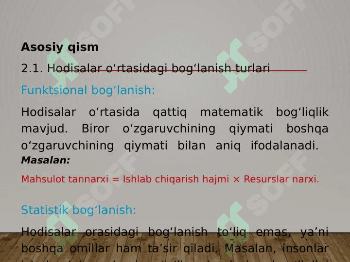 Hodisalar o‘rtasidagi bog‘lanishlar turlari va shakllari 3