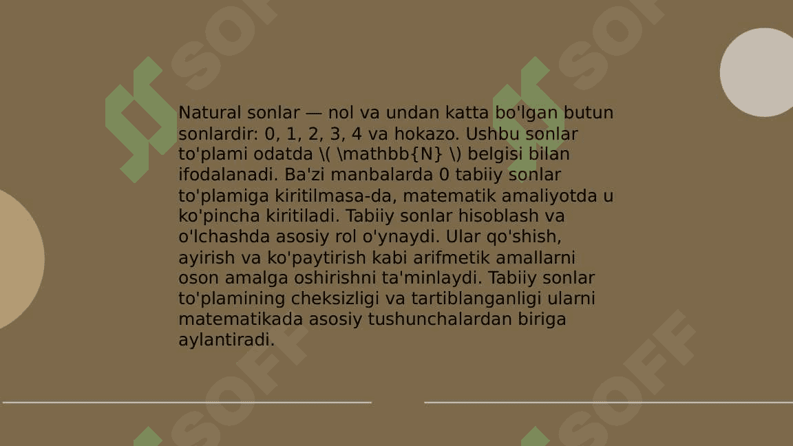 Natural sonlarni qo'shish taqdimot 3