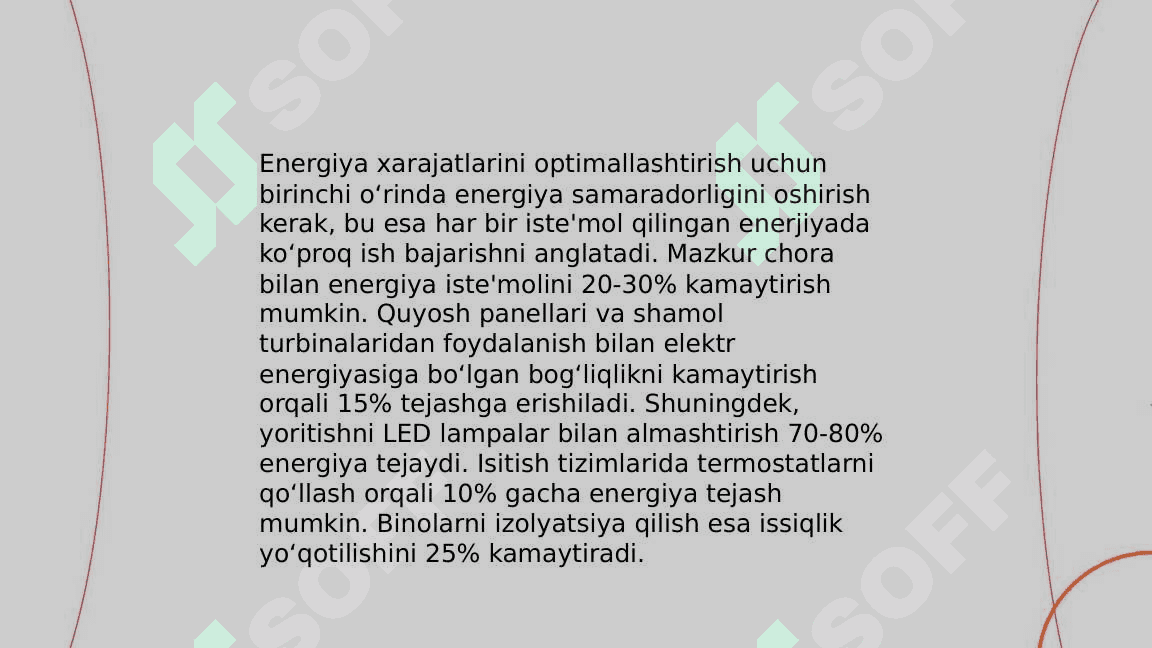 Mahsulot tannarxi va energiya komponenti 7