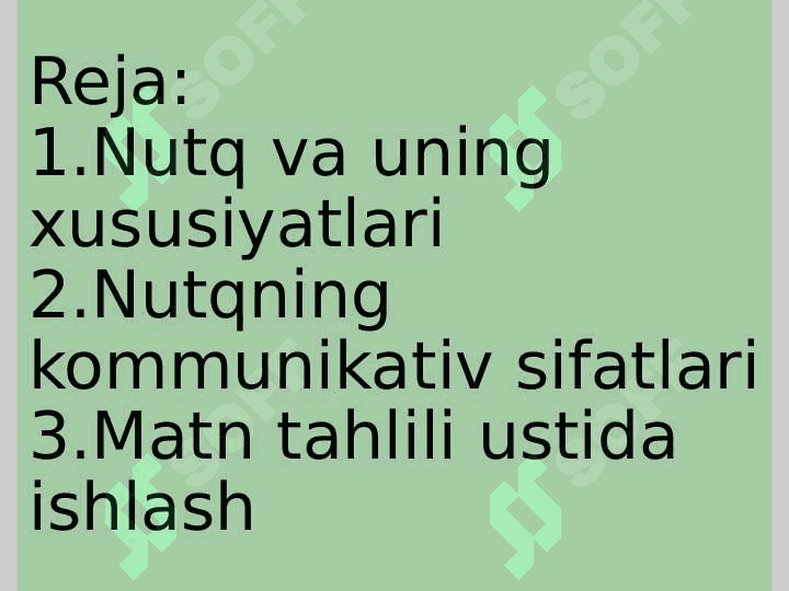 Nutqning kommunikativ sifatlari bòyicha mashqlar bajarish va tahlil qilish 2