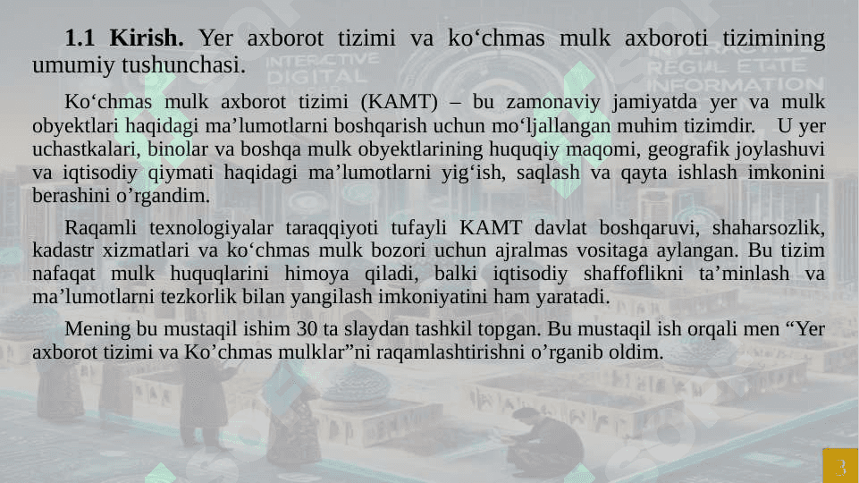 Yer Axborot tizimi. LIS 3