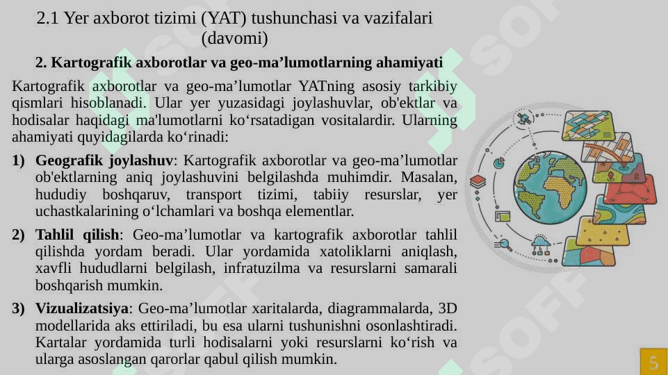 Yer Axborot tizimi. LIS 5