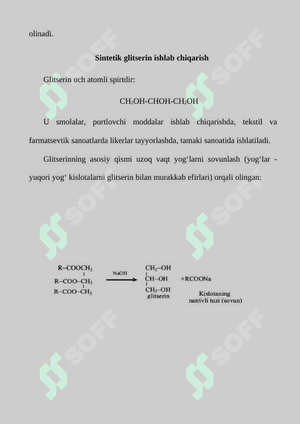 Ikki atomli spirtlarni olish. Etilenglukol ishlab chiqarish usullari. 3